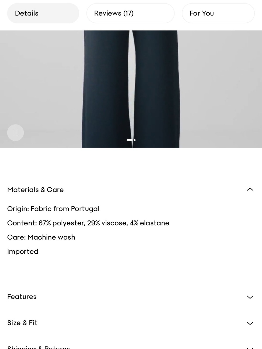 Aritzia Wide Leg Drawstring Pants in Light Cream - Picture 8 of 8